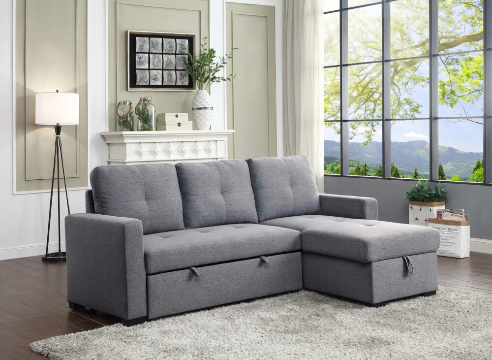 Carlton Sectional with Pull-out Sleeper and Storage Chaise